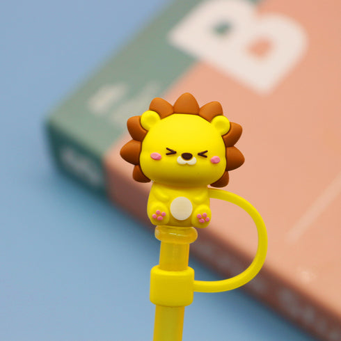 Cute Cartoon Silicone Straw Cap Dust PlugTumbler Straw Toppers for Tumblers, Dust-Proof Drinking Straw Caps for Reusable Straws Tips